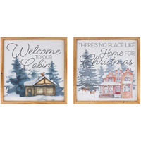 Welcome Home Holiday Wall Art (Set of 2)