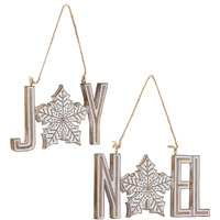 Joy Noel Snowflake Ornament (Set of 12)