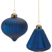 Ribbed Glass Ornament (Set of 12)