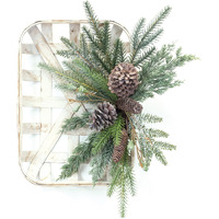 Pine Cone Wood Wall Hanging 20.5"H