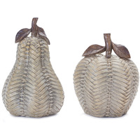 Wicker Apple and Pear Dcor (Set of 2)