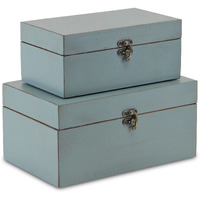 Lestina Set of 2 Storage Boxes - Blue