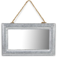 Alma Galvanized Framed Hanging Mirror