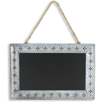 Thirza Patterened Galvanized Frame Hanging Chalkboard