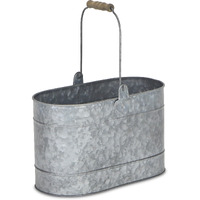Elwyn Oval Galvanized Bucket & Handle