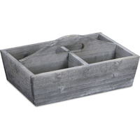 Petron 4 Slot Tapered Wood Caddy - Gray