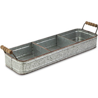 Gondula 3 Slot Galvanized Caddy