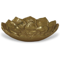 Ellis Cast Iron Gold Finish Table Decor - Lotus - Large