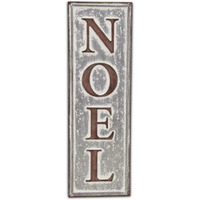 Clarke Galvanized Vertical "Noel" Wall Sign