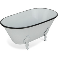 Lavande Metal Fleur-de-Lis Tub Decor - Large - White