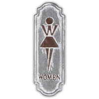 Lovina Rustic Womens Room Placard