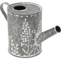 Marco Galvanized Garden Pattern Pitcher Decor - Large