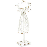 Leandro Cast Iron Dress Form Jewelry Holder - Silver