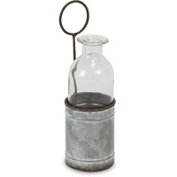 Sofia Single Slot Galvanized Metal Jar Holder