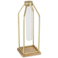 Adrie Modern Gold Glass Tube Stand Decor - Small
