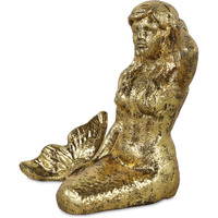 Ceili Golden Cast Iron Mermaid Statue
