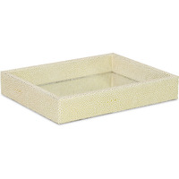 Labai Mini Shagreen Mirror Tray - White Gold