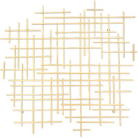 Iquara Small Abstract Metal Wall Art - Gold