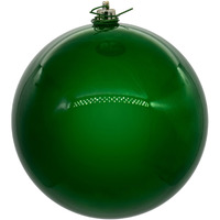 Vickerman 10" Green Pearl UV Drilled Ball Ornament 1 per bag.