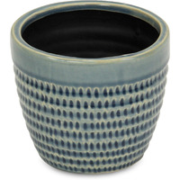 Idola Tapered Blue Ceramic Pot - Medium