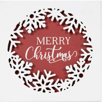 Merry Christmas Plaque 12"SQ