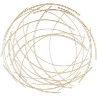 Denine Large Abstract Round Wall Art - Gold