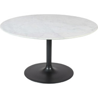 Rowan 42" Modern Luxury Pedestal Round Marble Dining Table