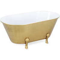 Lavande Large Golden Metal Tub Decor