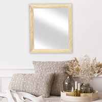 Emmalora Painted Natural Wood Bar Framed Mirror - Whitewash