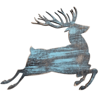 GDeBrekht 98211-18 Reindeer Nature Animal Sign Rustic Wooden Wall Art - 18 in.