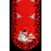 Sinobrite H8508 Snowman Oblong Table Cloth- 68 x 126 in.