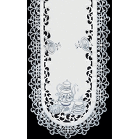 Sinobrite H8513 Delft Blue Tea Oblong Table Cloth- 52 x 71 in.