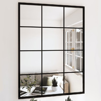 vidaXL Wall Mirrors 2 pcs Black 31.5x23.6 Metal