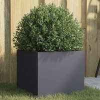 vidaXL Planter Anthracite 12.6x11.8x11.4 Cold-rolled Steel