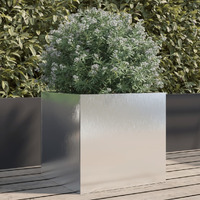 vidaXL Planter Silver 16.5x15.7x15.4 Stainless Steel
