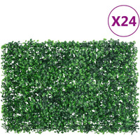 vidaXL Artificial Shrub Leaf Fence24 pcs Green 15.7x23.6