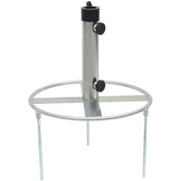 vidaXL Parasol Base with Ground Spikes for 1.5/1.9 Silver Steel