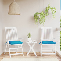 vidaXL Chair Cushions 2 pcs Light Blue 15.7x15.7x2.8 Oxford Fabric