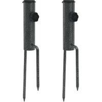 vidaXL Parasol Stands with Spikes 2 pcs 3.5x13.8 Galvanized Steel