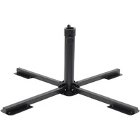 vidaXL Parasol Base Foldable for 1.5/1.9 Pole Glossy Black Steel