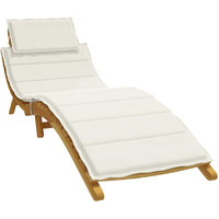 vidaXL Sun Lounger Cushion Melange Cream 73.2x22.8x1.2 Fabric