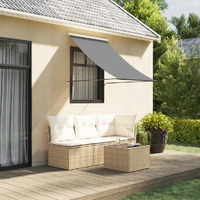 vidaXL Retractable Awning Anthracite 59.1x59.1 Fabric and Steel