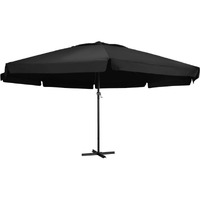 vidaXL Outdoor Parasol with Aluminum Pole 196.9 Black