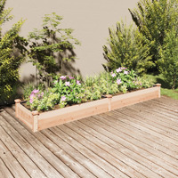 vidaXL Garden Raised Bed with Liner 94.5x23.6x9.8 Solid Wood Fir