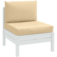 vidaXL Pallet Cushions 2 pcs Melange Beige Fabric