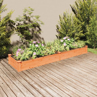 vidaXL Garden Raised Bed with Liner Brown 94.5x23.6x9.8 Solid Wood Fir