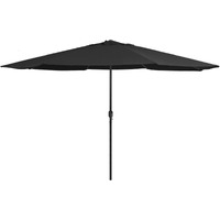 vidaXL Outdoor Parasol with Metal Pole 153.5 Black