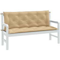 vidaXL Garden Bench Cushions 2 pcs Melange Beige 59.1x19.7x2.8 Fabric