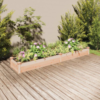 vidaXL Garden Raised Bed with Liner 94.5x17.7x9.8 Solid Wood Fir
