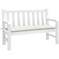 vidaXL Garden Bench Cushion Melange Cream 47.2x19.7x2.8 Fabric